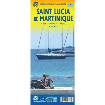 mapa Martinique Guadeloupe 1:65 t. 1:100 t. ITM – Zboží Dáma