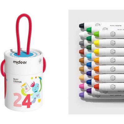 Mideer Rychle zasychající hedvábné voskovky 24 ks – Zboží Dáma