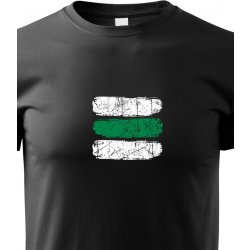 Canvas dětské tričko Turistická značka zelená, černá 2079