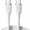 usb kabel Joyroom SA29-CC5 silikonový rychlonabíjecí a datový 100W USB-C / USB-C pro iPhone / iPad / MacBook / AirPods, 1,2m, bílý