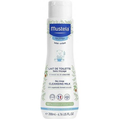 Mustela Bébé No Rinse Cleansing Milk čisticí tělové mléko pro dětskou pokožku od narození 200 ml – Zboží Mobilmania