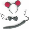 Karnevalový kostým Sada myš s ocasem čelenkou a motýlkem