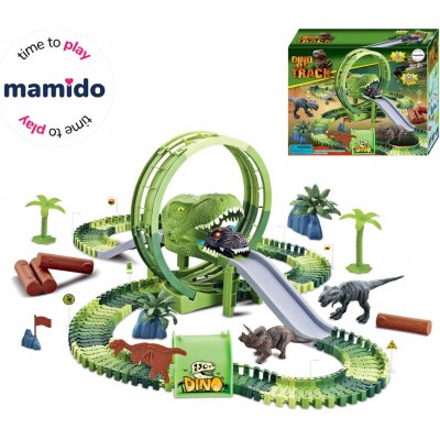 Mamido Dinosauří závodní dráha s autíčky a zvířátky 96 dílů MT1518 – Hledejceny.cz