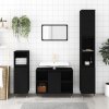 Koupelnový nábytek Nábytek XL 3dílný set koupelnového nábytku černý kompozitní dřevo