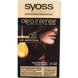 Syoss Oleo Intense Permanent Oil Color permanentní olejová barva na vlasy bez amoniaku 3-22 midnight bordeaux 50 ml