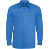 Pánská Košile Kariban pánská košile s dlouhým rukávem Jofrey světle královská modrá