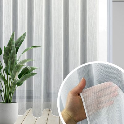 Voálová záclona s olůvkem bílá metraž Ervi 3686 – Hledejceny.cz