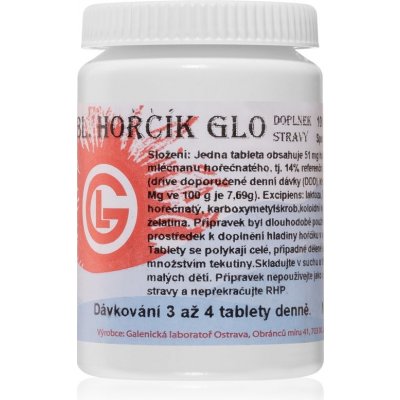 Glo Hořčík tablety pro podporu zdraví nervové činnosti 100 tablet – Zboží Mobilmania