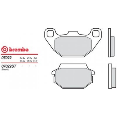 Přední brzdové destičky Brembo Kymco 50 SUPER 8 2008 - směs XS