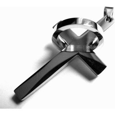 Steel Jewelry Přívěsek kříž s kroužkem z chirurgické oceli PR151014 – Hledejceny.cz