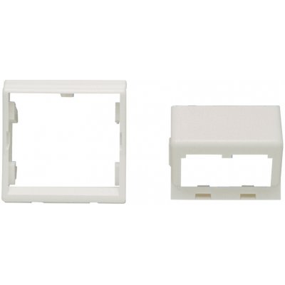 MINI-COM pro 2 moduly, 45x45mm, úhlová, arkticky bílá – Hledejceny.cz