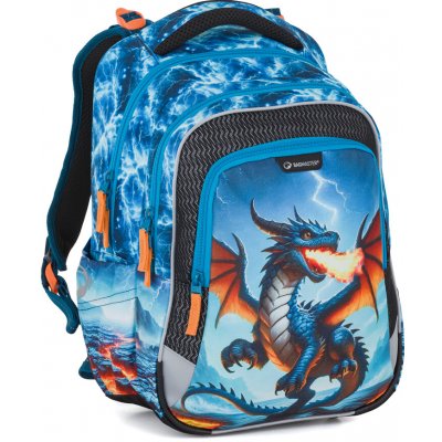 Školní batoh pro děti LUMI 26 D – drak, lehký ergonomický batoh, Bagmaster – Zboží Dáma