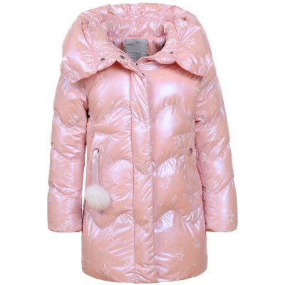 Dívčí zimní kabát GLO STORY metalický s hvězdami Růžová – Zboží Dáma