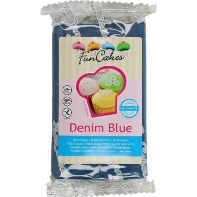 FunCakes Modrý rolovaný Fondant Denim Blue barevný Fondán 250 g – Zbozi.Blesk.cz