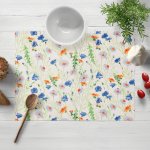 Biante Bavlněné prostírání Sandra SA-601 Kopretiny a zvonky na bílém 35x45 cm – Zboží Dáma