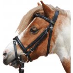 HKM Uzdečka kožená černá – Zboží Mobilmania