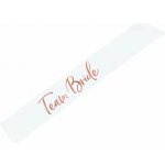 PartyDeco Šerpa satinová "Team Bride" bílá, 75cm – Zboží Dáma