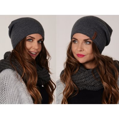 Fashionweek elegantní dámská teplá čepice Beanie ZIZI-V1 grafitová – Sleviste.cz