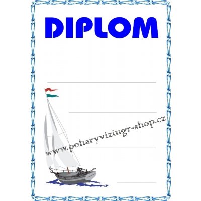 VIZINGR Jachting diplom A4 č.1 Jachting č.1 BEZ TEXTU – Zboží Dáma