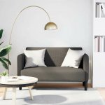vidaXL Loveseat Sofa Light Grey 109 cm manšestrová tkanina 11461.4100522 – Zboží Mobilmania