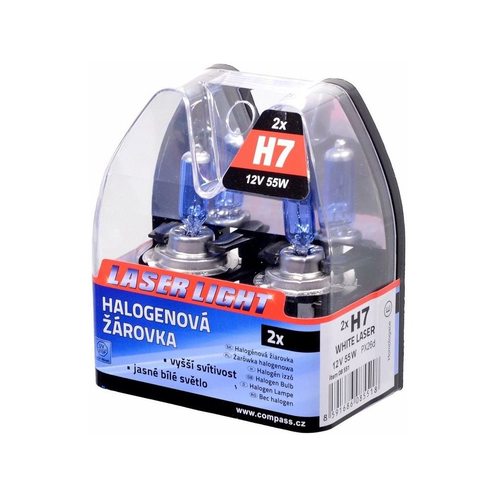 Compass White Laser H7 Px26d 12v 55w 2ks Heureka Cz 