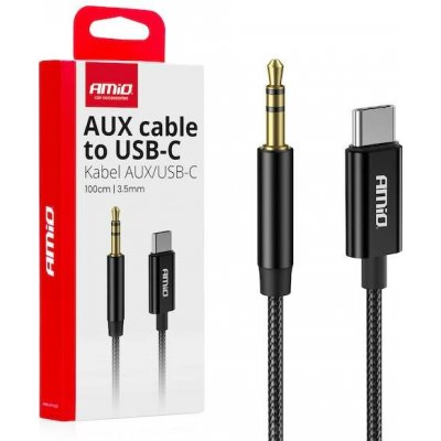 Kabel USB-C na TYP AUX Mini Jack 3,5mm 1m AMiO-04294, , , | Zboží Auto