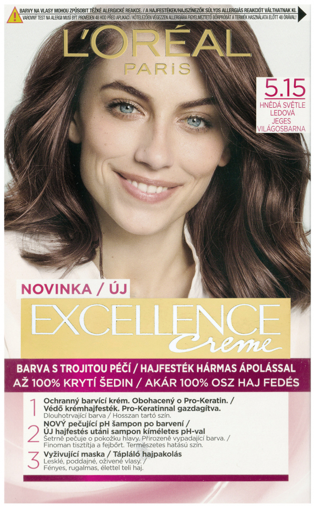 L'Oréal Excellence Creme 5.15 hnědá světlá ledová od 152 Kč - Heureka.cz