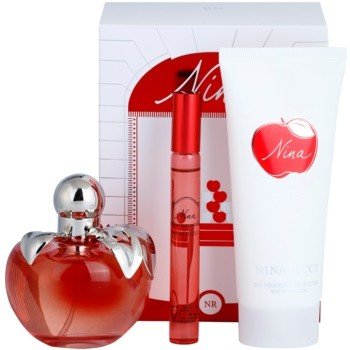 Nina Ricci Nina XV. EDT 80 ml + EDT roll-on 10 ml + tělové mléko 100 ml dárková sada