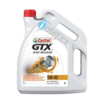 Castrol GTX High Mileage A3/B4 5W-40 5 l