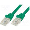 síťový kabel Logilink CP1015U Patch, U/UTP, 5e, licna, CCA, PVC, 0,25m, zelený