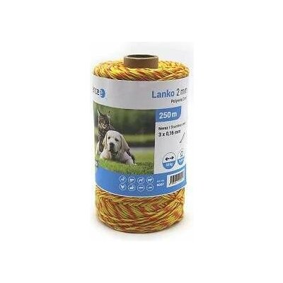 Lanko pro elektrický ohradník průměr 2 mm žluto oranžové délka 250 m odpor 13 8 Ω m – Hledejceny.cz