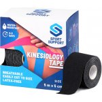 SportSupport Kineziologická tejpovací páska černá 5 m × 5 cm – Zbozi.Blesk.cz