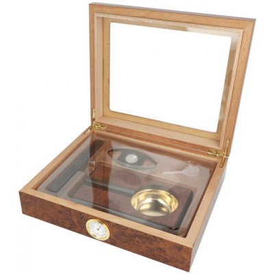 Humidor na doutníky Set 15D hnědý 26x22x7cm – Zboží Dáma