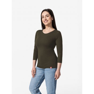 DIEZ Dámské tričko dark khaki – Zboží Mobilmania