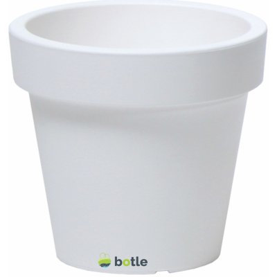 botle Květináč kulatý Průměr 50 cm bílá plantážník Plastický 54,7 L