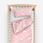 Goldea dětské bavlněné povlečení do postýlky - veselí jednorožci 90 x 120 a 40 x 60 cm – Zboží Mobilmania