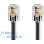 Nedis TCGP90100BK20 telefonní propojovací zástrčka RJ10 zástrčka - zástrčka RJ10, kroucený, 2m, černý – Zbozi.Blesk.cz
