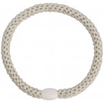 KKNEKKI Gumička do vlasů Kknekki Slim Ivory Glitter, šedá barva, textil – Hledejceny.cz