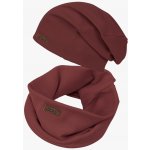 Doke Set čepice a nákrčník organic rib madder brown – Hledejceny.cz