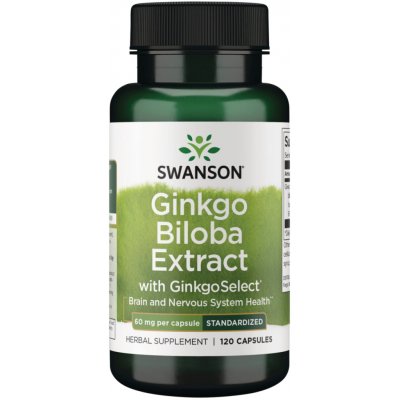 Swanson Ginkgo Biloba 60 mg 120 kapslí – Hledejceny.cz