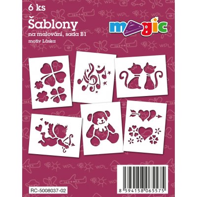 Papírové šablony MAGIC sada B1 Láska – Zboží Dáma