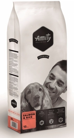 Amity premium dog Salmon & rice 2 x 15 kg