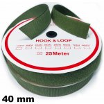 Pásek na suchý zip Háček a Smyčka set, barva khaki 40 mm balení 25 m – Hledejceny.cz