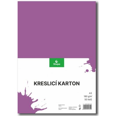 Stepa Kreslící karton A4 50ks 180g fialová – Zboží Dáma