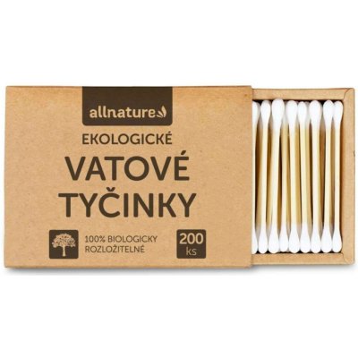 Allnature Ekologické vatové tyčinky 200 ks – Sleviste.cz