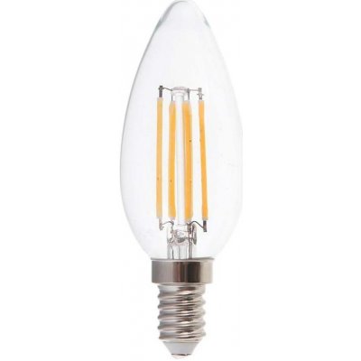 V-TAC Retro LED filament žárovka E14, 4W, 400lm, svíčka Studená bílá – Hledejceny.cz