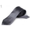 Kravata Stoklasa Saténová kravata 1 šedá