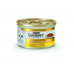 Gourmet Gold dušené & grilované kousky hovězí & kuře 85 g – Hledejceny.cz