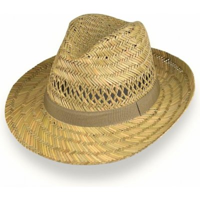 Krumlovanka Letní klobouk Fedora z tvrdé trávy F-2012 – Zboží Dáma