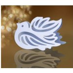 PartyDeco Jmenovka na stůl vyřezávaný holoubek bílý 10 ks – Zboží Dáma